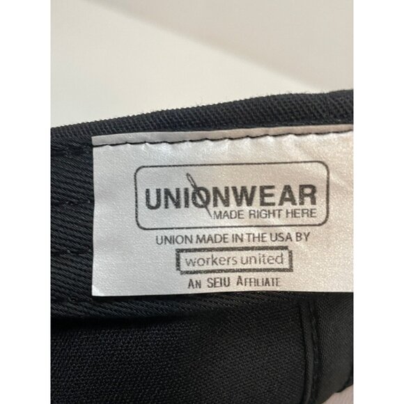 U.S. Army hat cap one size 7" strap back Union Wear SEIU made USA black - Picture 5 of 7